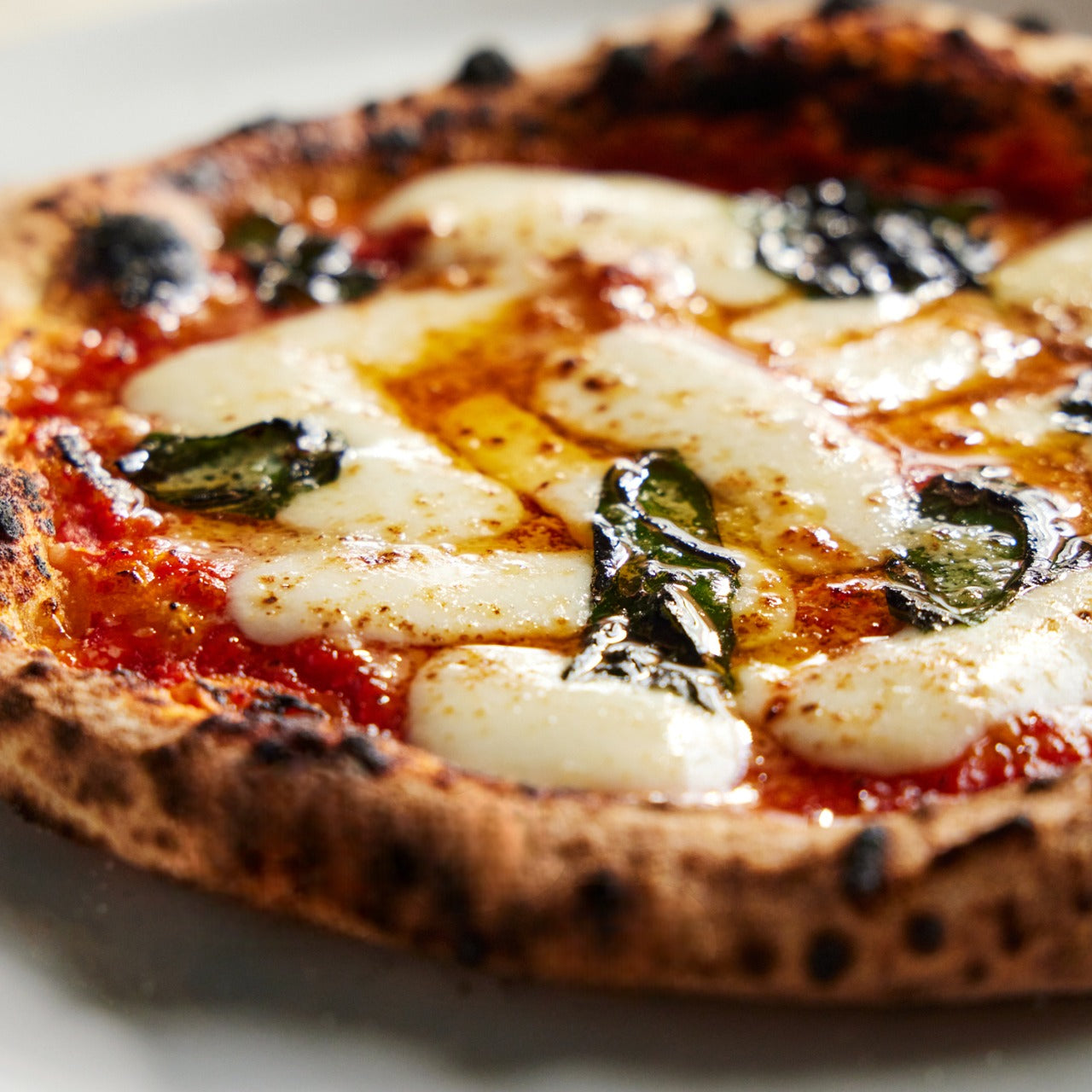 マルゲリータ・ブッファリーナPizza (水牛モッツァレラ、トマトソース、バジル)